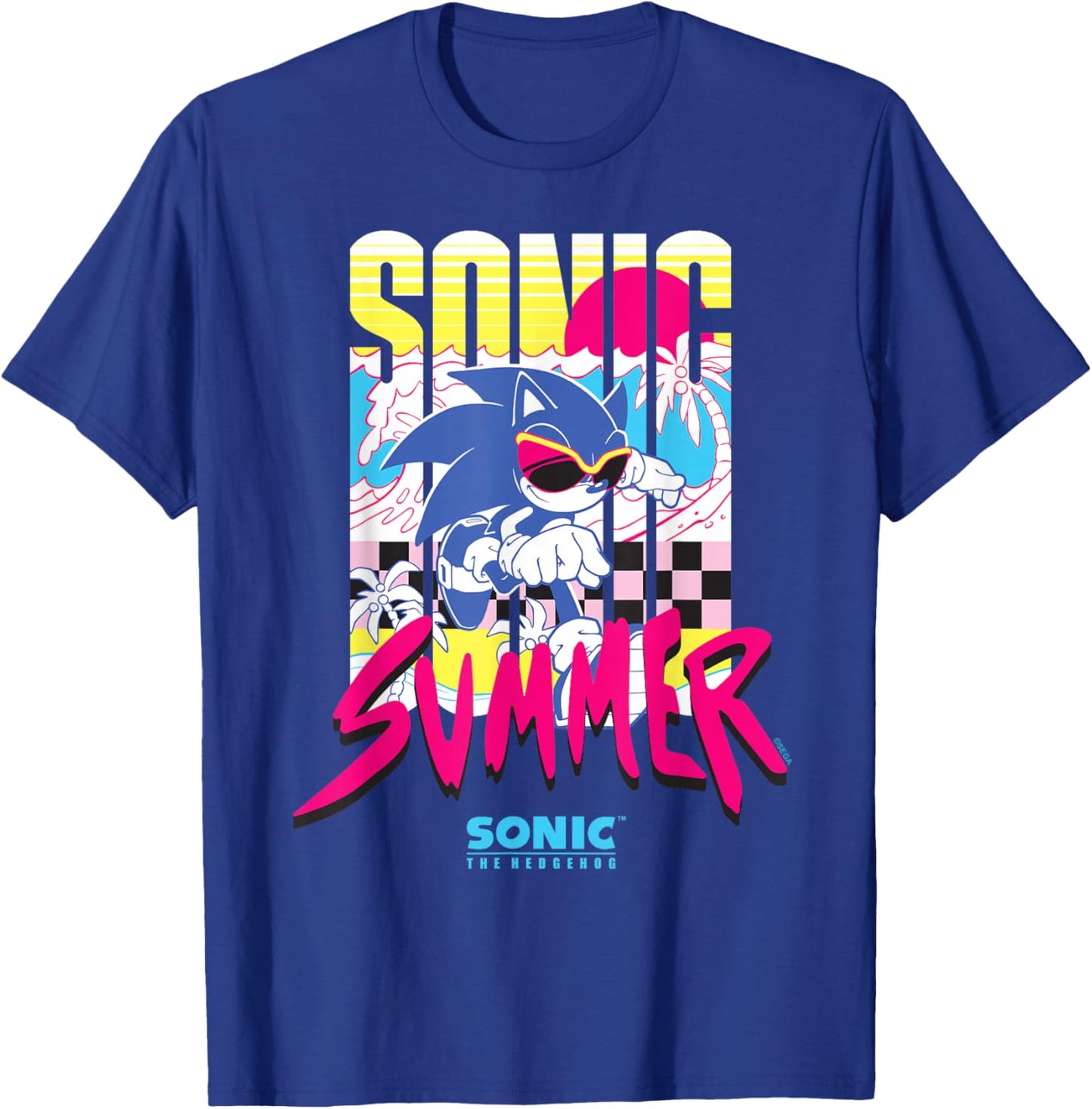 Sonic the Hedgehog - "Sonic Summer" Sonic T-Shirt - T-Shirt | Royal