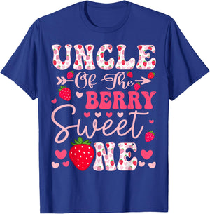 Uncle Of The Berry Sweet One Strawberry 1St Birthday T-Shirt - T-Shirt | Royal
