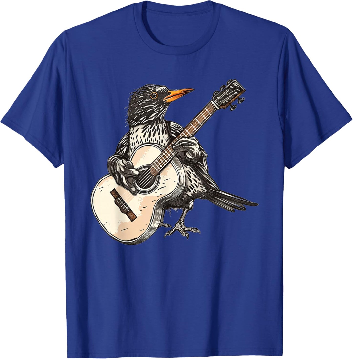 Starling Playing The Guitar T-Shirt - T-Shirt | Royal