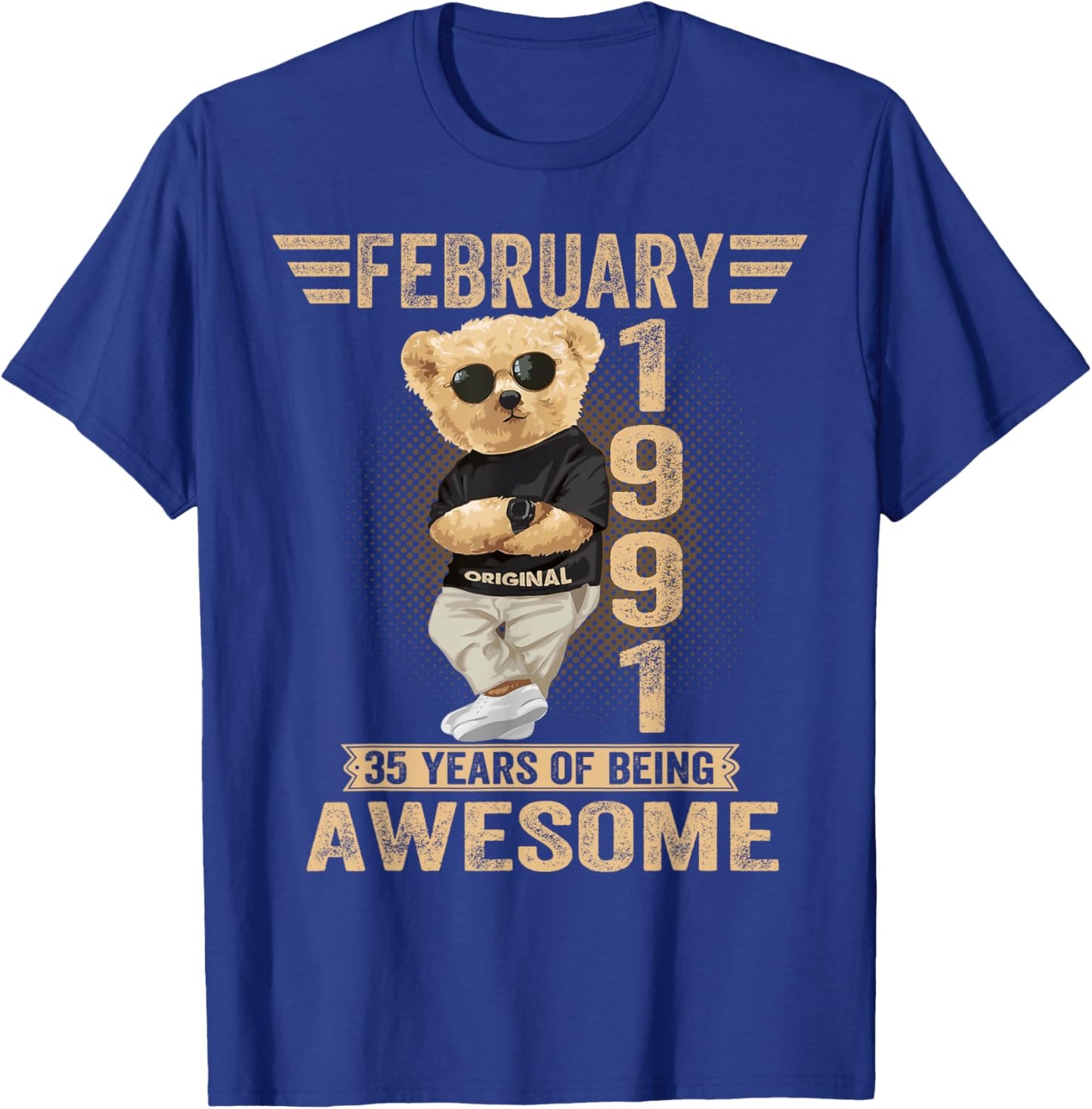 Awesome Teddy Bear 35 February 1991 T-Shirt - T-Shirt | Royal