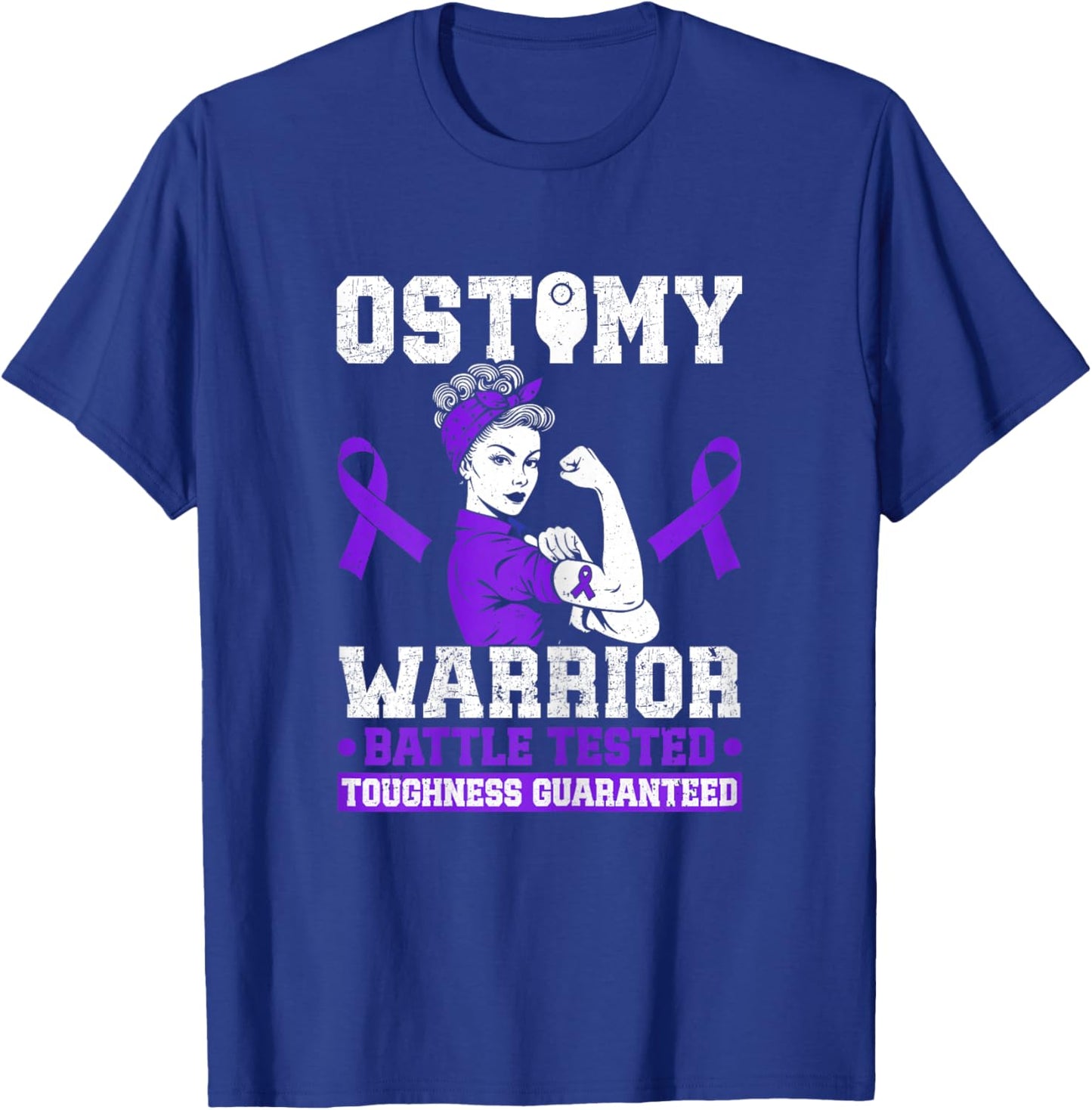 Ostomy Surgery Recovery Ostomy Warrior T-Shirt - T-Shirt | Royal