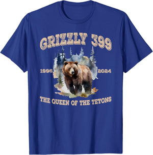Queen Of The Tetons Grizzly 399 Bear National Park 1996-2024 T-Shirt - T-Shirt | Royal