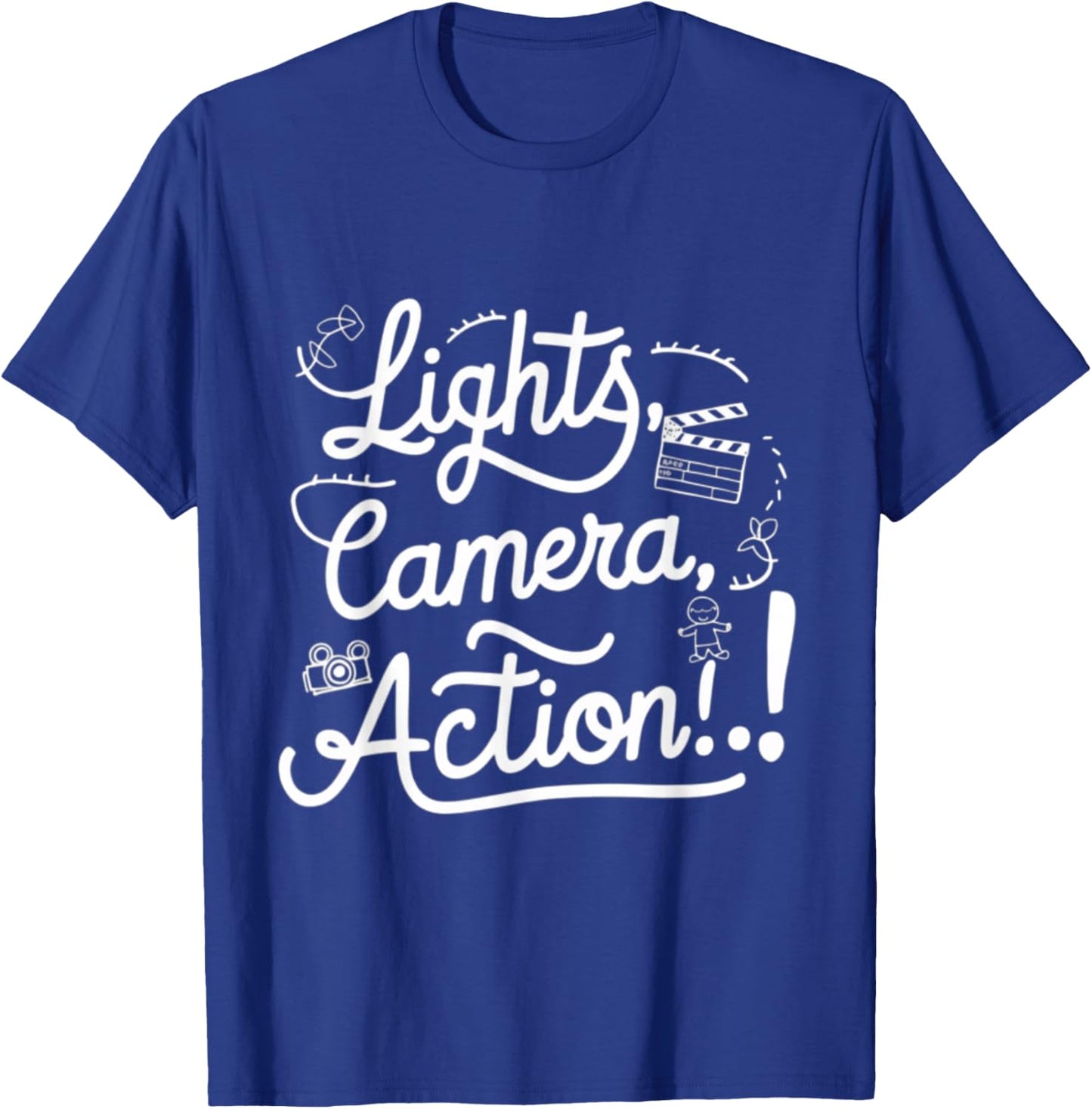 Director Film Crew Lights Camera Action Video Producer Quote T-Shirt - T-Shirt | Royal