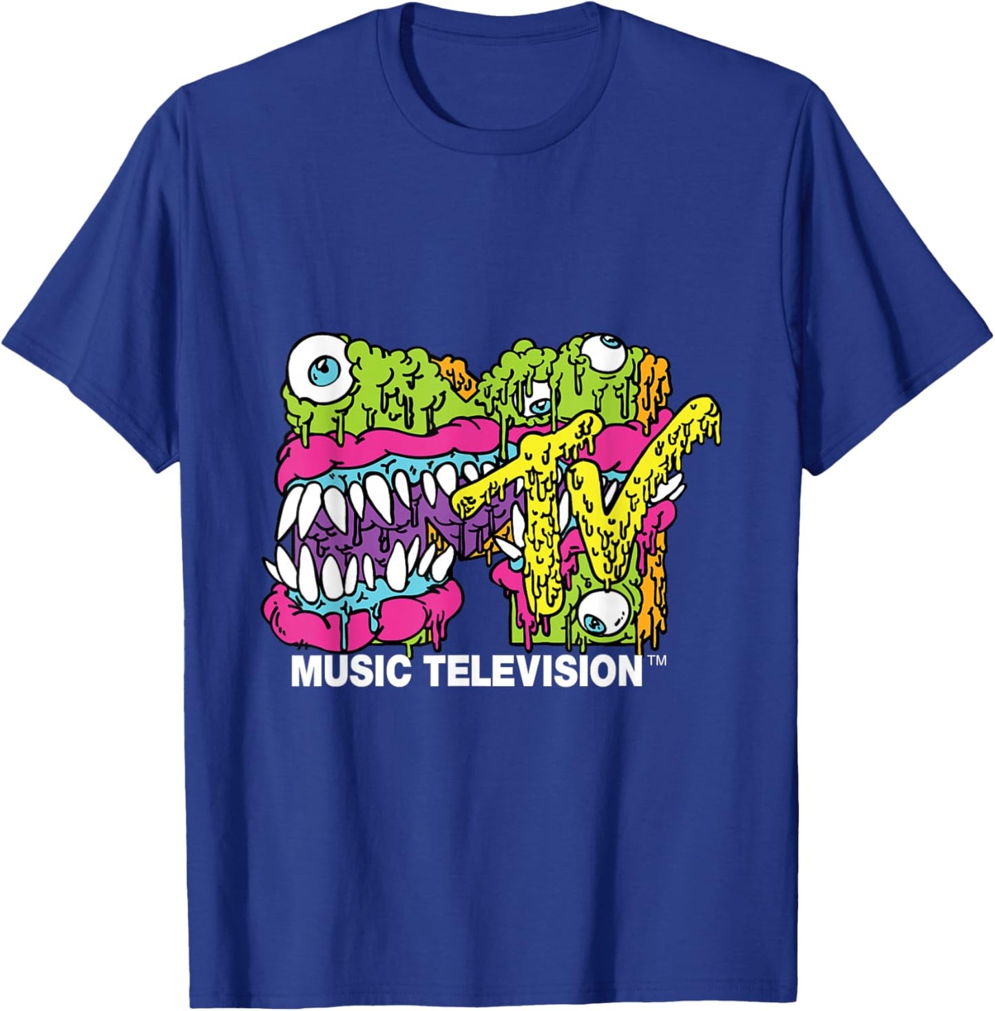 MTV Classic Logo Monster Design T-Shirt - T-Shirt | Royal