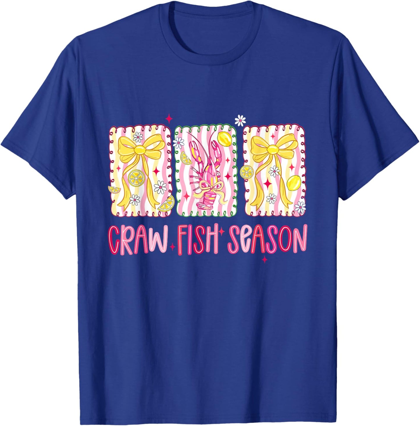 Preppy Tis The Season Crawfish Season Summer Vibes Women Men T-Shirt - T-Shirt | Royal