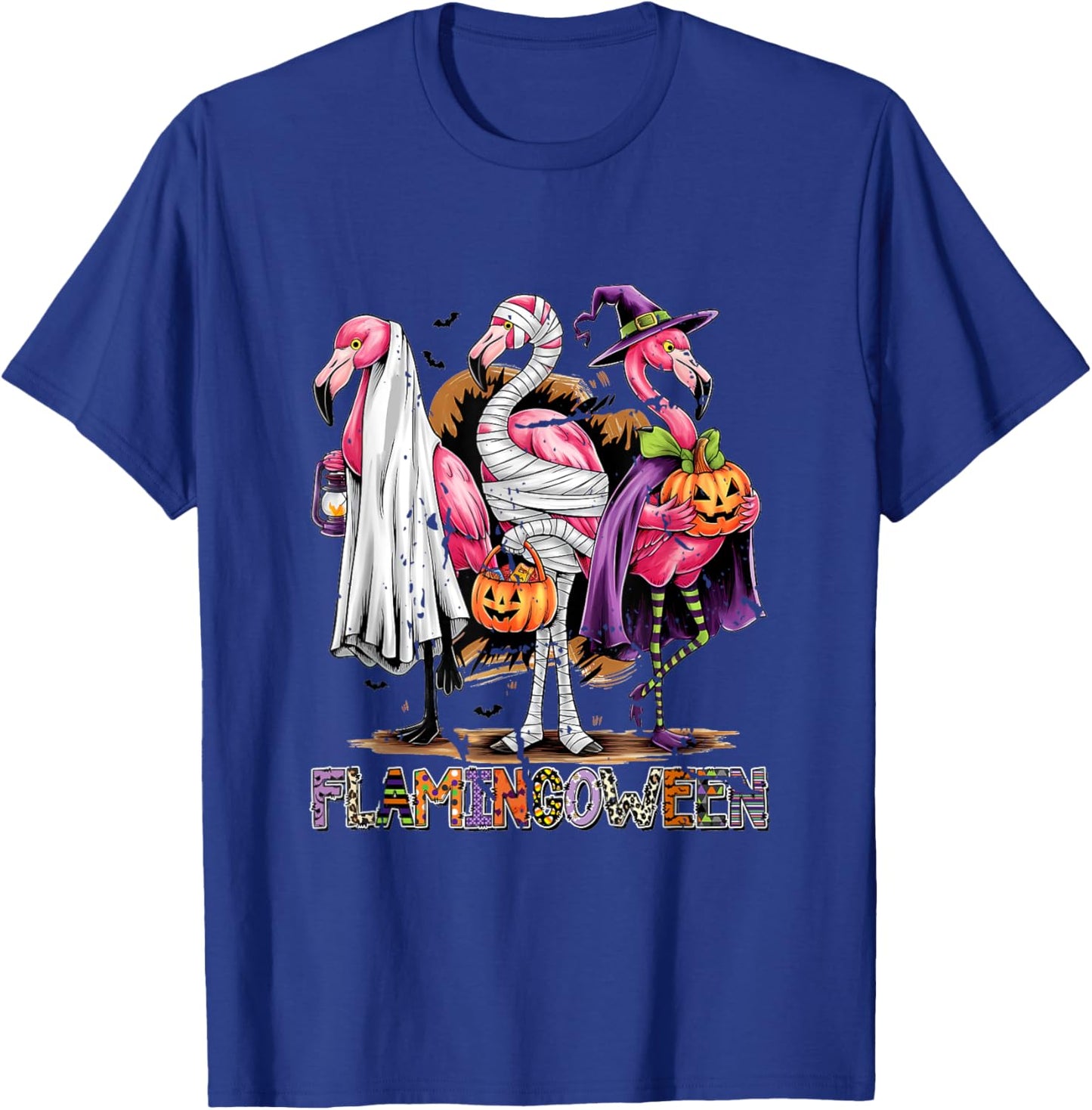 Halloween Flamingoween Ween Spooky Flamingo T-Shirt - T-Shirt | Royal