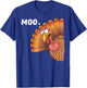 Turkey Moo Funny Thanksgiving Gifts Women Kid Boy T-Shirt - T-Shirt | Royal