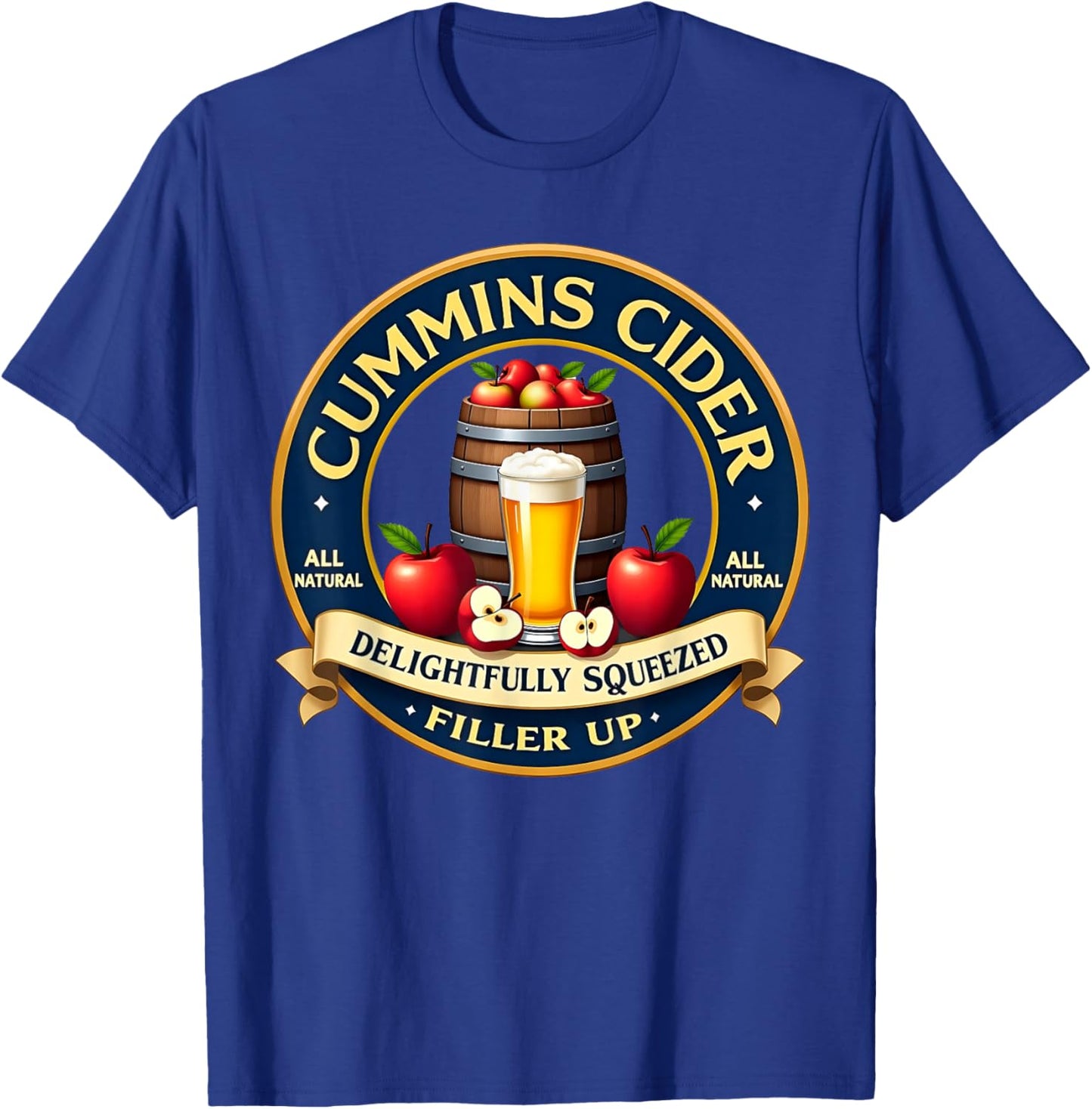 Funny Hard Dickens Cider Drinking Humor Vintage Pinup T-Shirt - T-Shirt | Royal