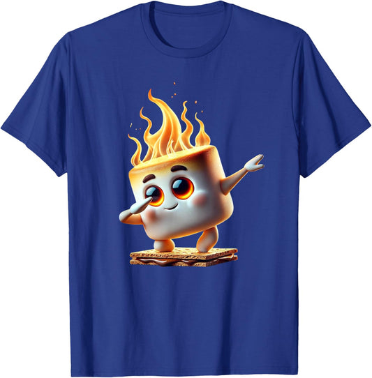 Dabbing Smore Marshmallow Cute Dab Dance Camping Camper Gift T-Shirt - T-Shirt | Royal