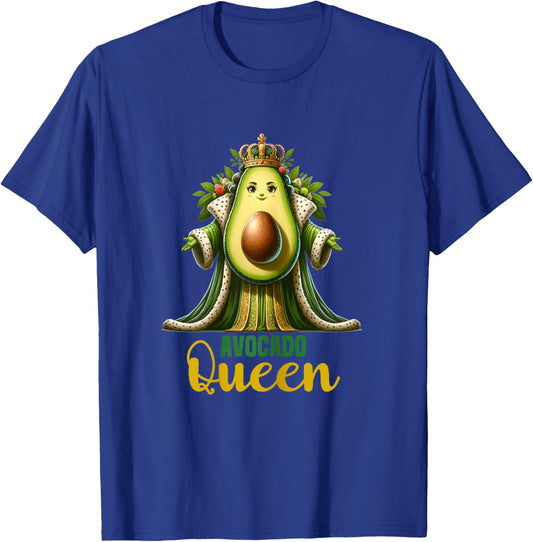 Avocado Queen Funny Vegan For Girls Women Cool Avocados T-Shirt - T-Shirt | Royal