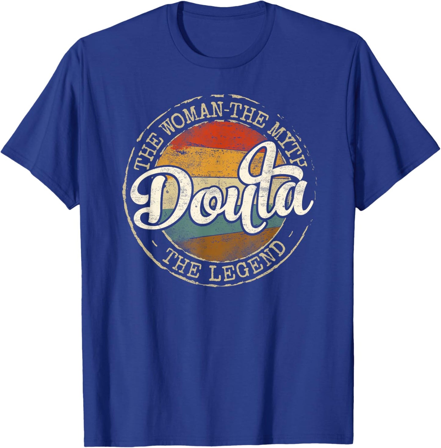 Doula The Woman The Myth Legend Vintage Stamp Birth Support T-Shirt - T-Shirt | Royal