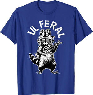 Lil Feral Raccoon Shirt for Kids Funny Raccoon Lover T-Shirt - T-Shirt | Royal