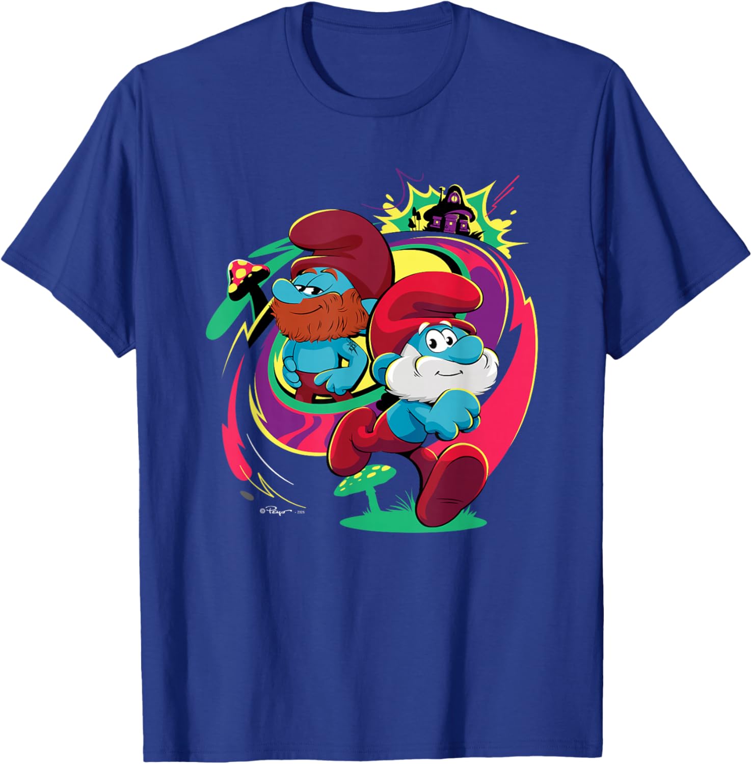 The Smurfs Movie Papa Smurf and Ken Smurf T-Shirt - T-Shirt | Royal