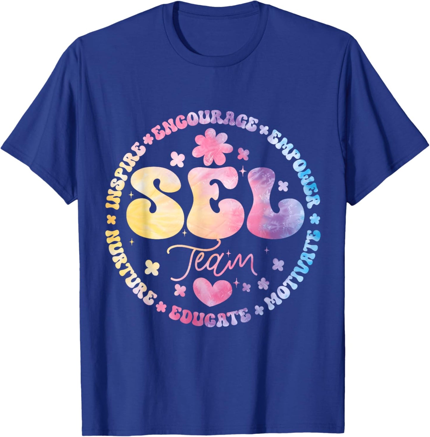 Groovy Social Emotional Learning Teacher SEL Team T-Shirt - T-Shirt | Royal