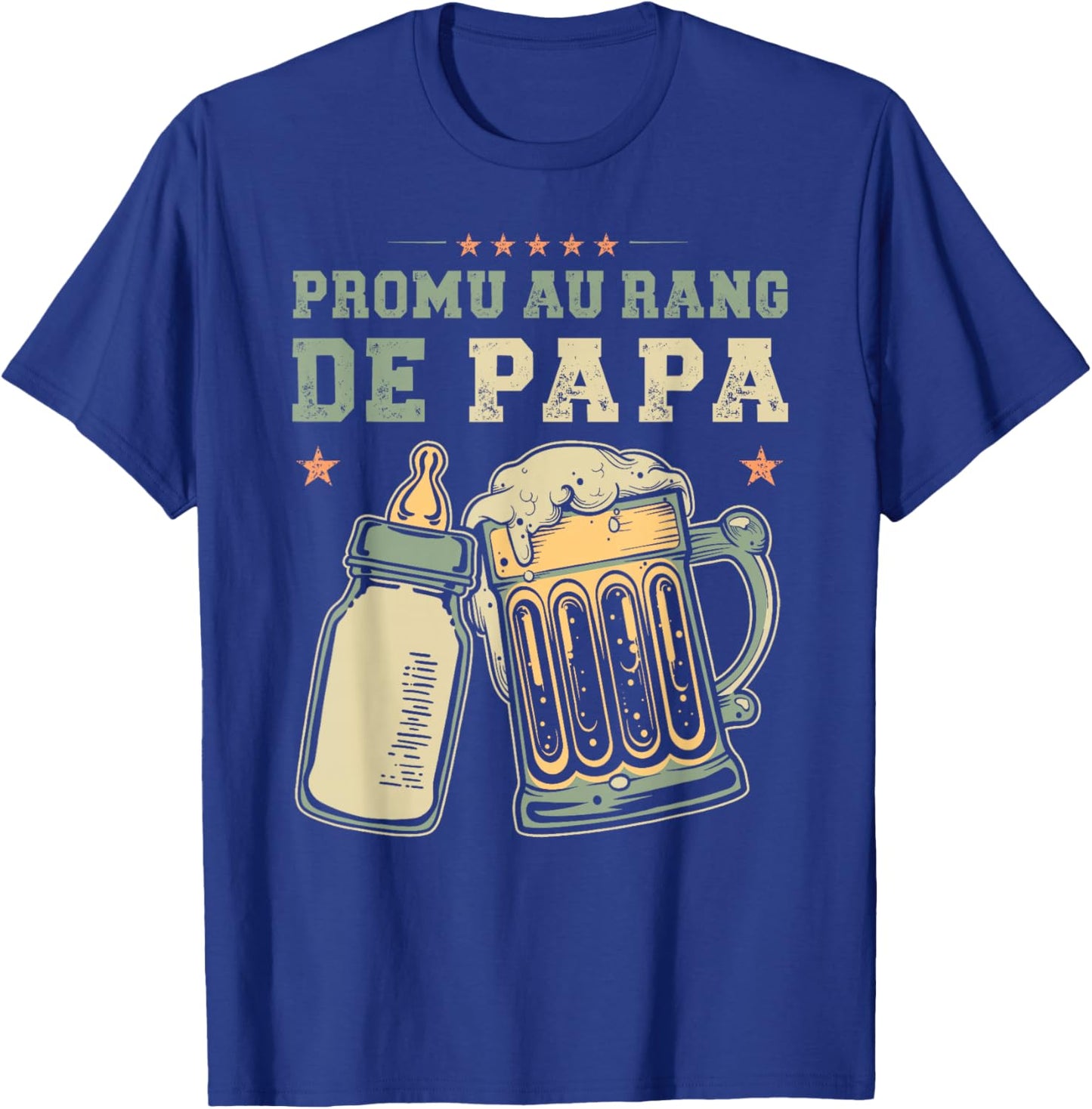 Promoted Dad Young Father Future Dad Announcement Birth T-Shirt - T-Shirt | Royal