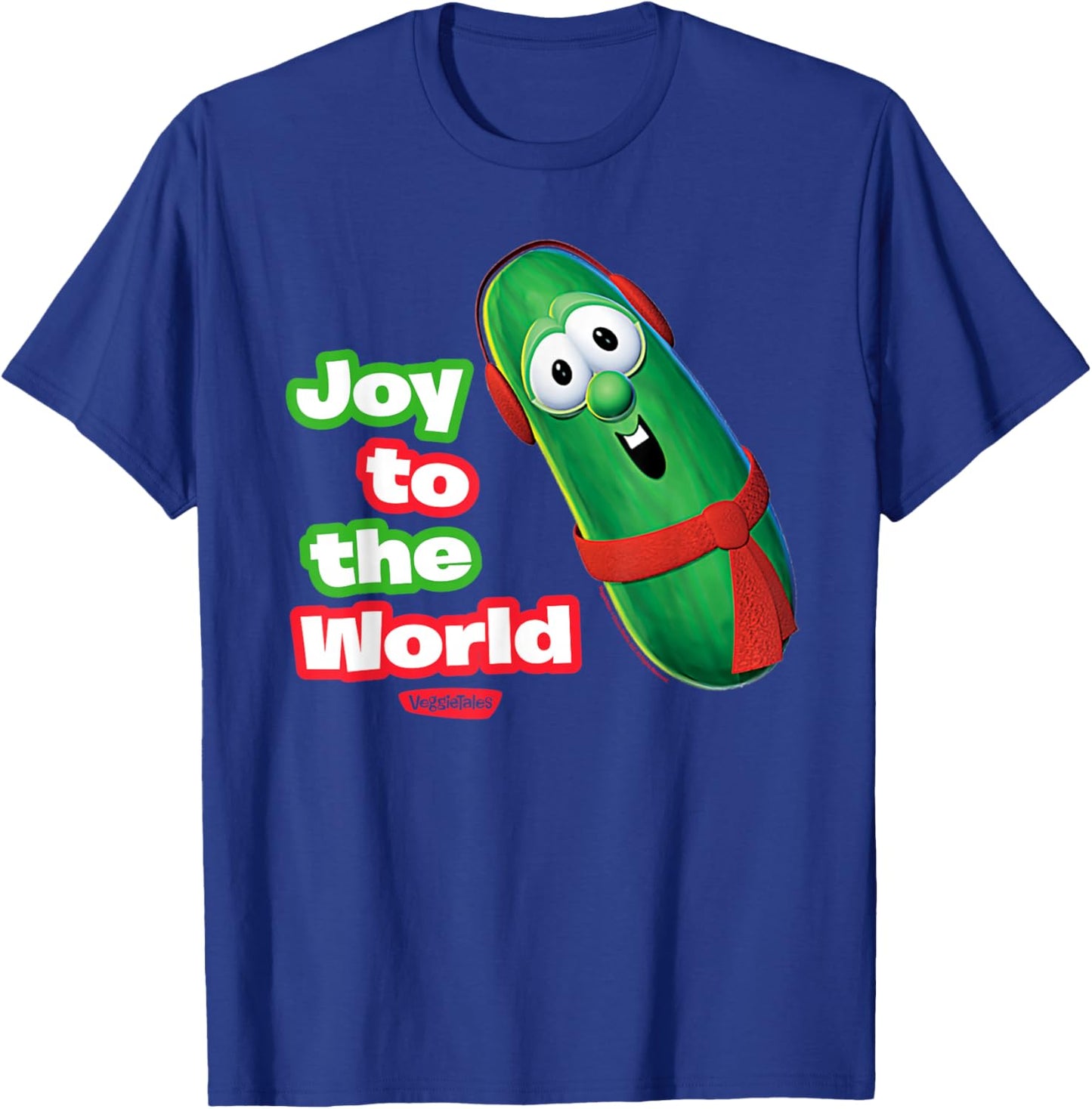 VeggieTales Joy to The World Larry The Cucumber T-Shirt - T-Shirt | Royal