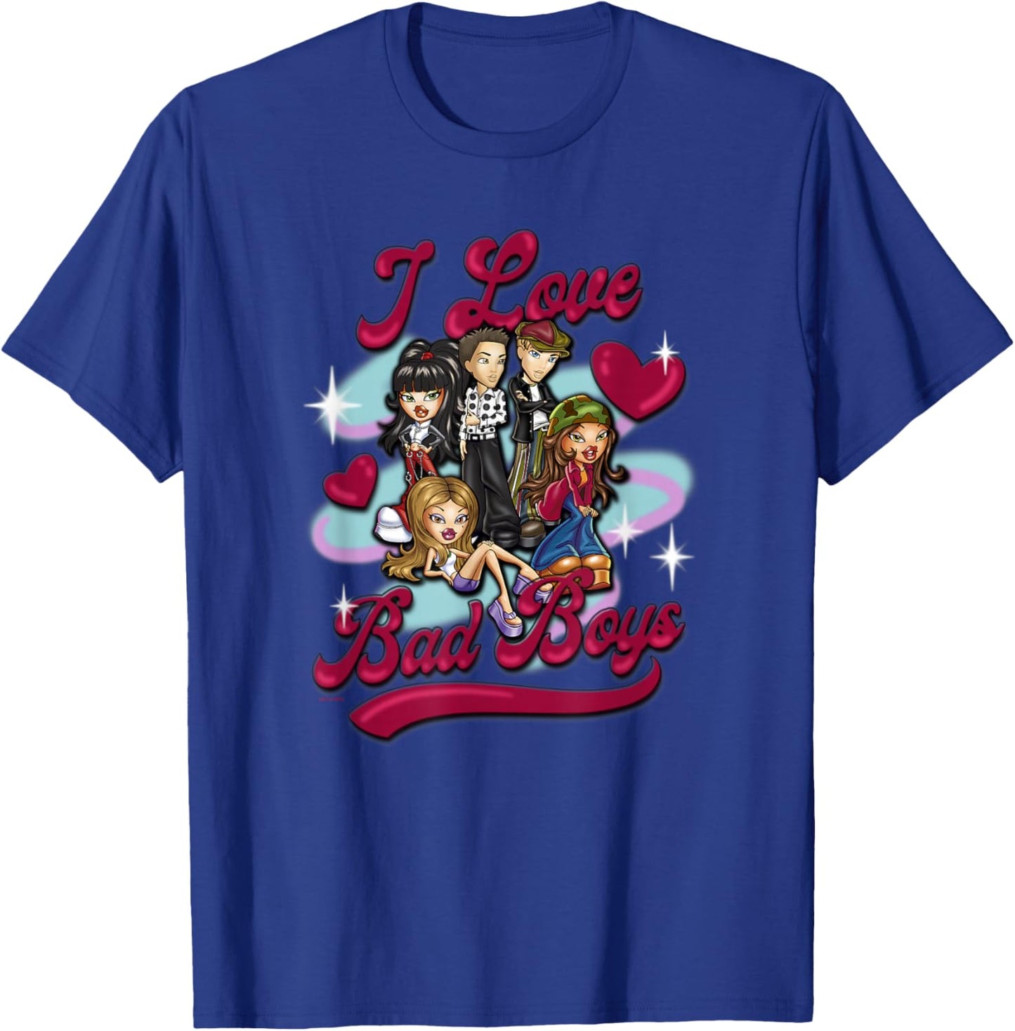 Bratz I Love Bad Boys Valentine's Day Airbrush T-Shirt - T-Shirt | Royal