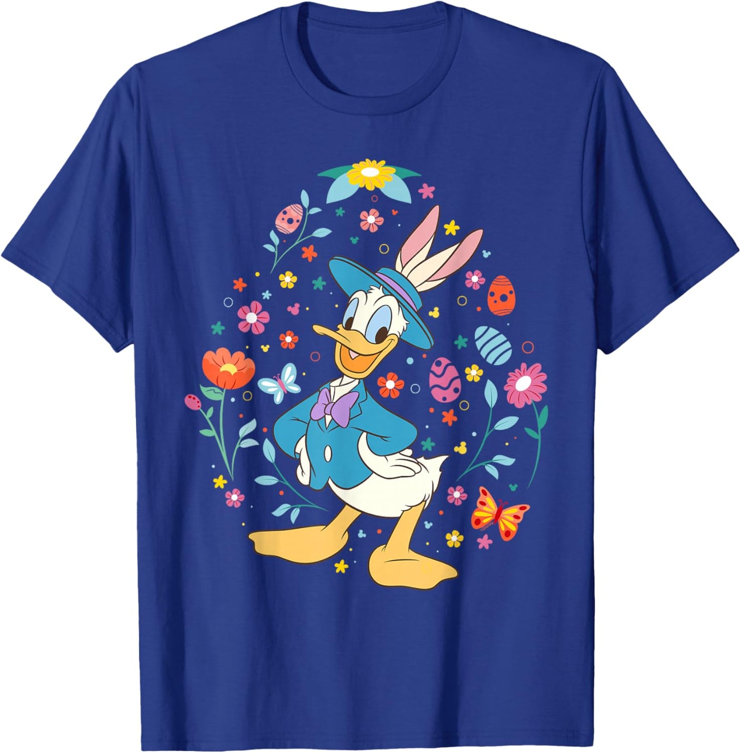 Disney Donald Duck with Bunny Ears and Easter Egg Spring T-Shirt - T-Shirt | Royal