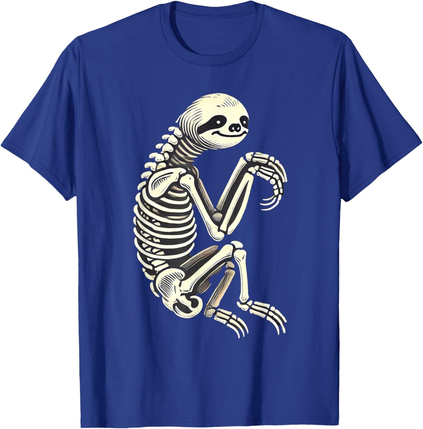 Sloth Skeleton Halloween T-Shirt - T-Shirt | Royal