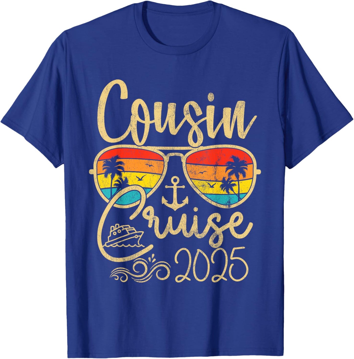 Cousin Cruise Gifts 2025 Matching Party Birthday T-Shirt - T-Shirt | Royal