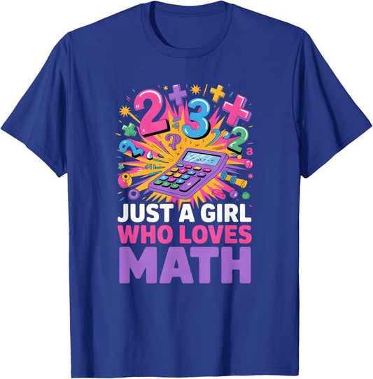 Girls Math T-Shirt - T-Shirt | Royal