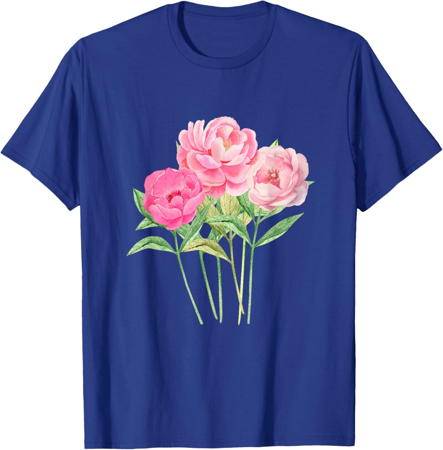 Peony Flower - Bouquet of Peonies Women and Girls T-Shirt - T-Shirt | Royal