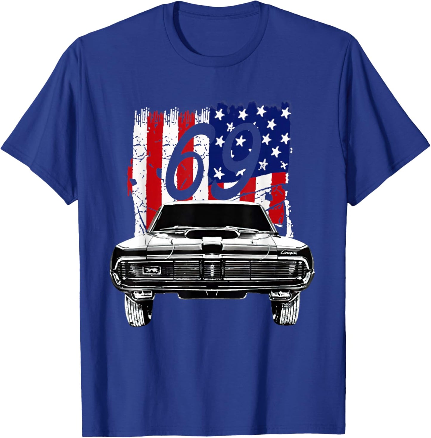 1969 69 Mercury classic Cougar Vinatge cars T-Shirt - T-Shirt | Royal