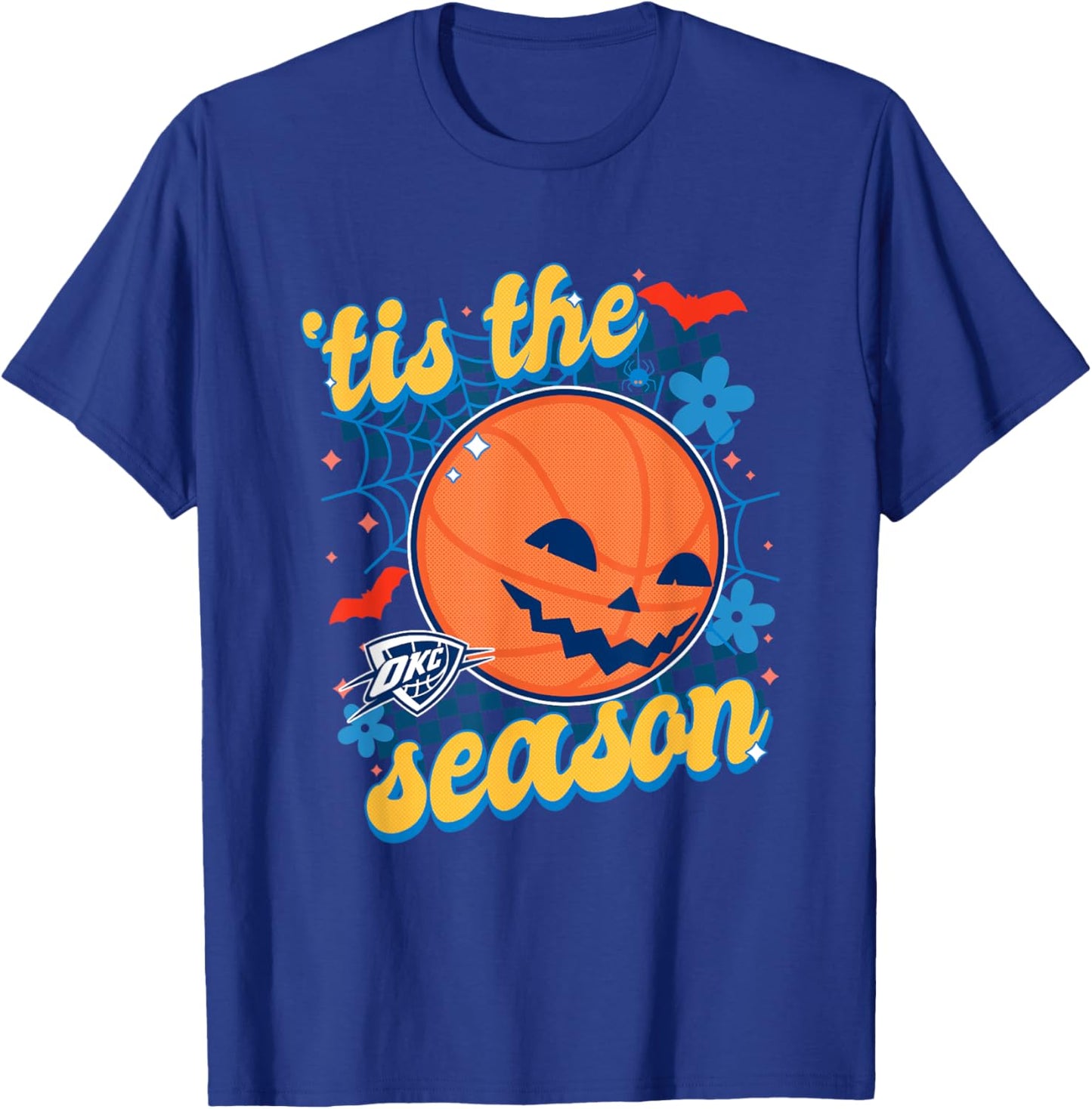 NBA Oklahoma City Thunder Halloween Spooky Season T-Shirt - T-Shirt | Royal