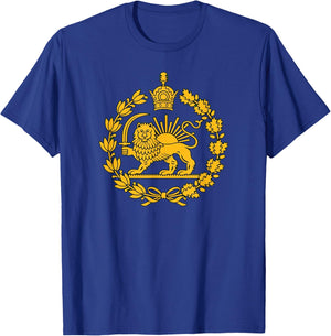 Shir o Khorshid Iran Pahlavi Lion and Sun T-Shirt - T-Shirt | Royal