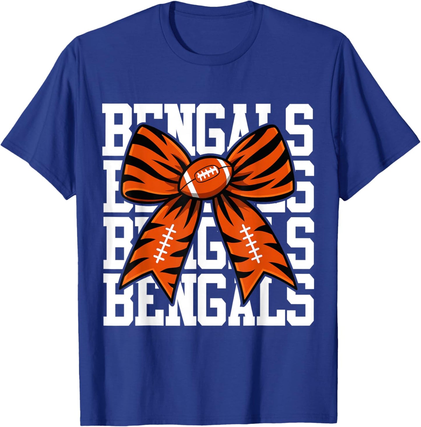 Retro Black and Orange Coquette Bow Men Women Girls Kids T-Shirt - T-Shirt | Royal