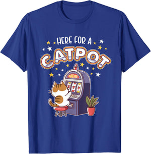 Casino Jackpot Here For A Catpot Funny Cat Gambling T-Shirt - T-Shirt | Royal