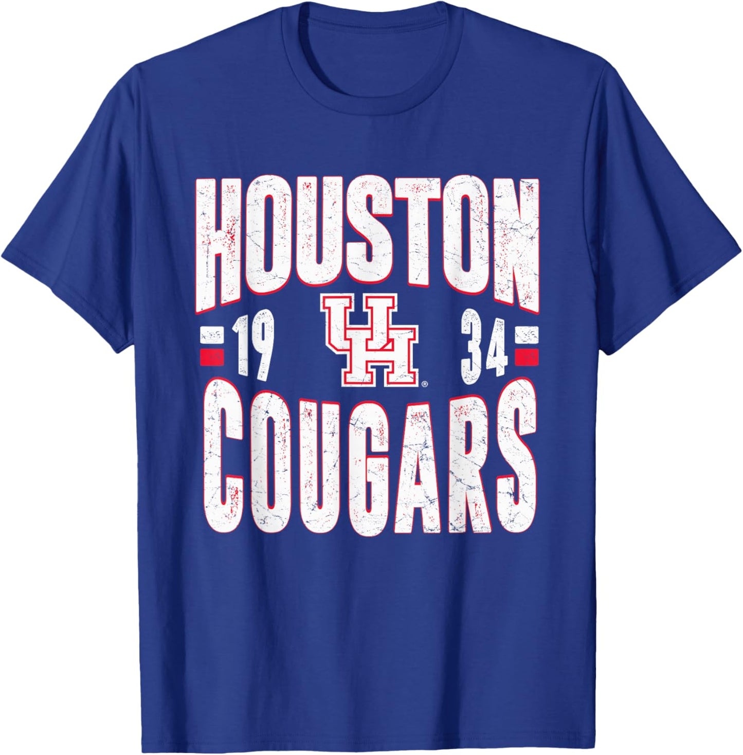 Houston Cougars Vintage 90's Retro Officially Licensed T-Shirt - T-Shirt | Royal