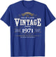 55 Years Anniversary Man Gift January 1971 Vintage T-Shirt - T-Shirt | Royal