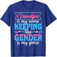 Gender Reveal Keeper of The Gender Grandpa Baby Shower T-Shirt - T-Shirt | Royal