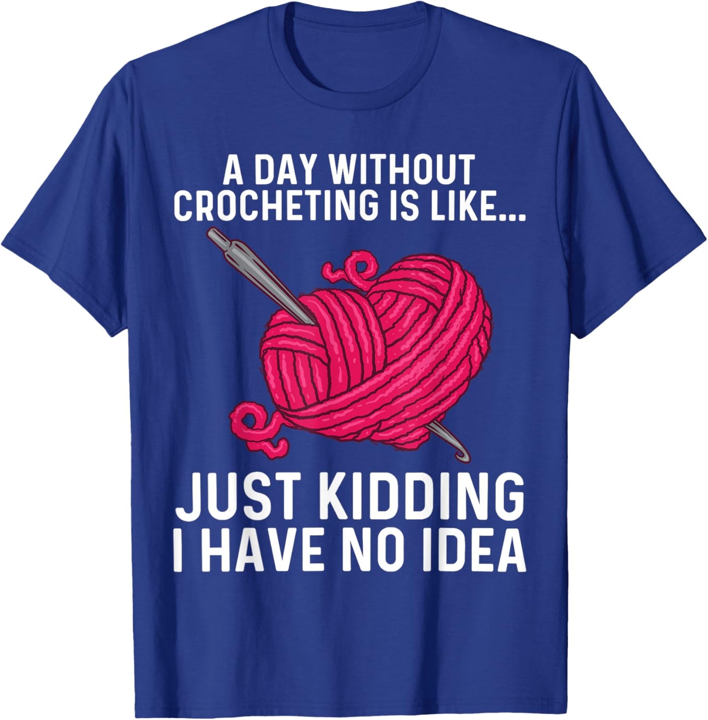 Crocheting Art Grandma Crocheter Crochet Lovers T-Shirt - T-Shirt | Royal