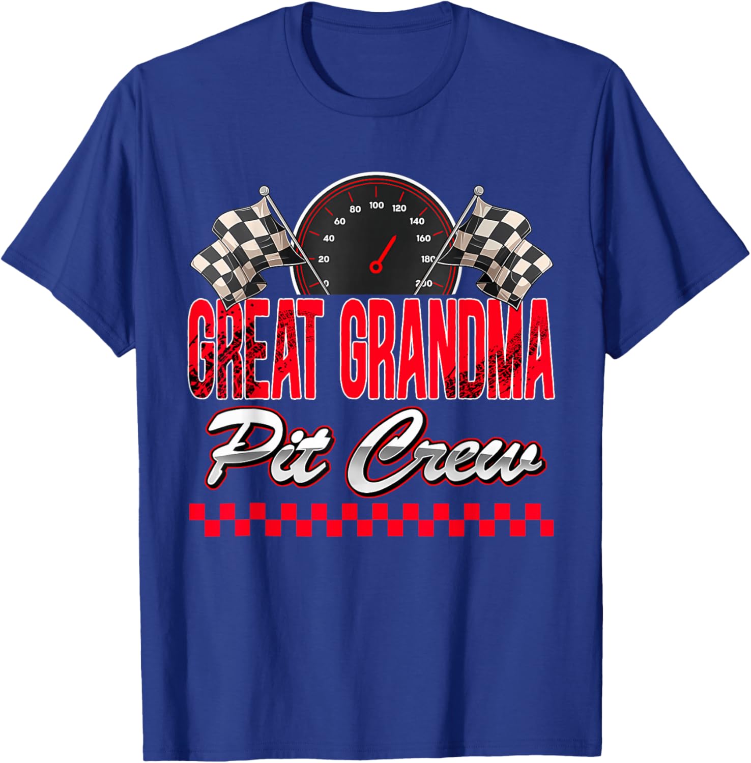 Great Grandma Pit Crew Race Car Birthday Boy Racing Family T-Shirt - T-Shirt | Royal