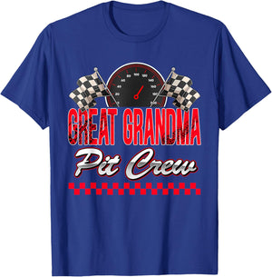 Great Grandma Pit Crew Race Car Birthday Boy Racing Family T-Shirt - T-Shirt | Royal