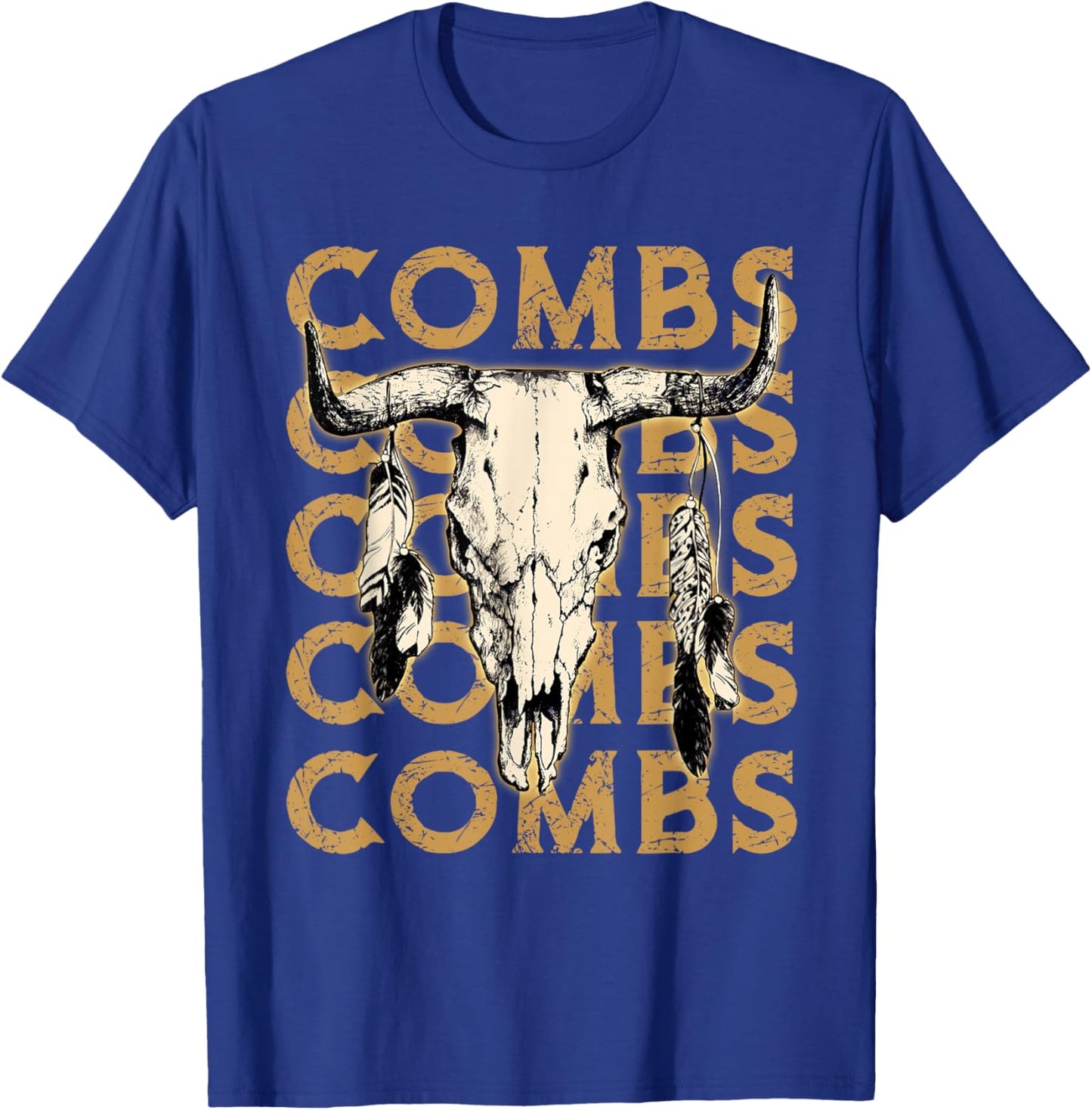 Vintage Last Name Combs Proud Funny Costume Lovers Awesome T-Shirt - T-Shirt | Royal