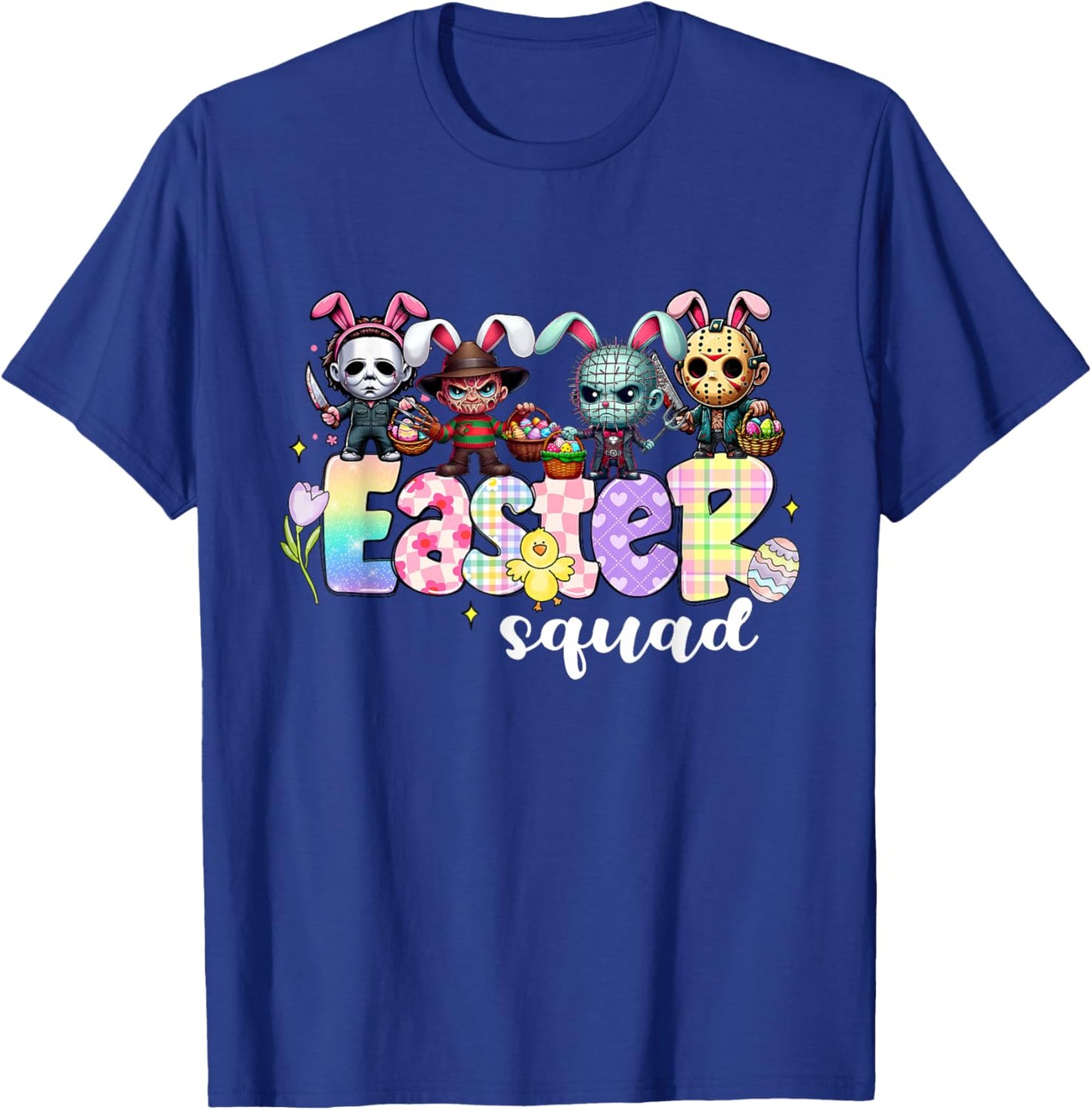 Easter Squad Funny Easter Horror Characters Family Matching T-Shirt - T-Shirt | Royal