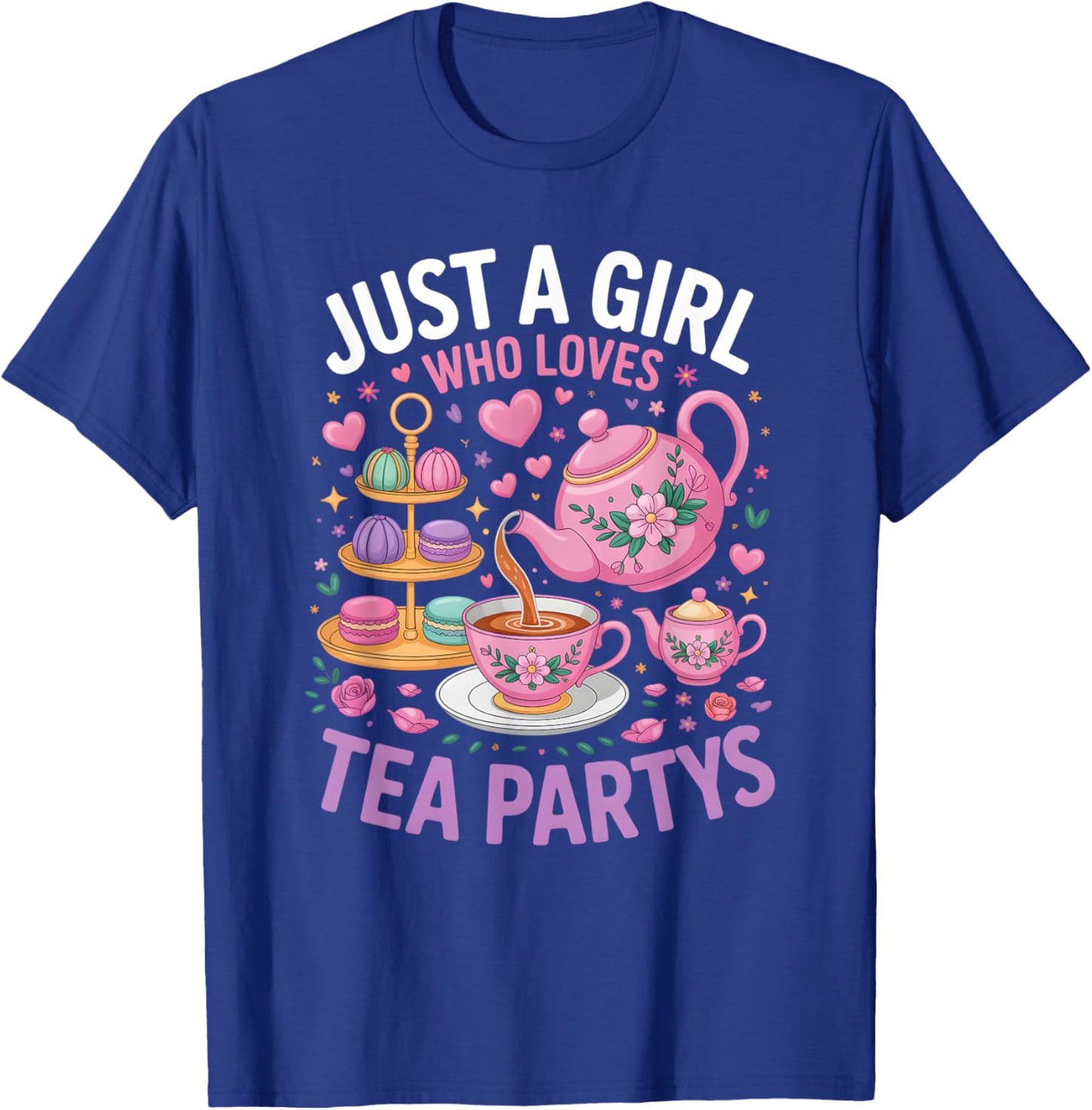 Girls Tea Party T-Shirt - T-Shirt | Royal