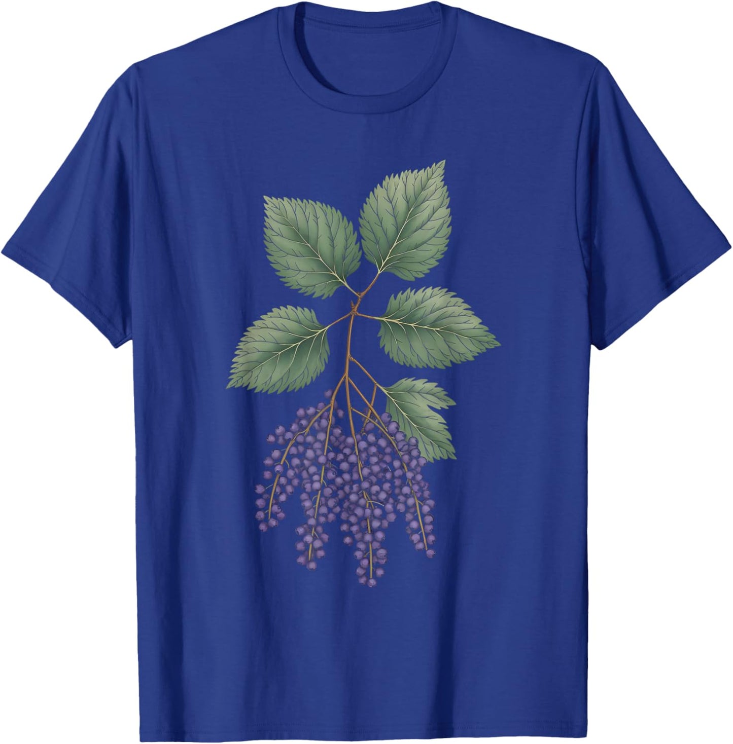 Elderberry Herb Plant T-Shirt - T-Shirt | Royal