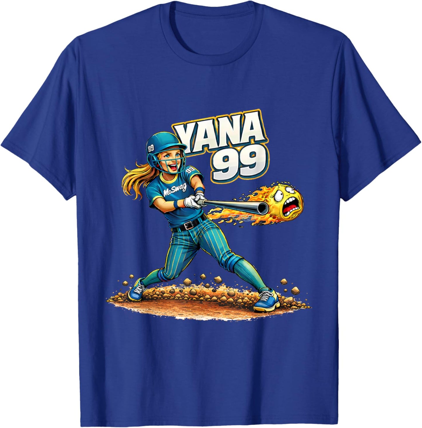 MoSwag Yana #99, Softball Support 2 T-Shirt - T-Shirt | Royal