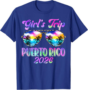 Girl’s Trip Puerto Rico 2026 Summer Beach Weekend Vacation T-Shirt - T-Shirt | Royal