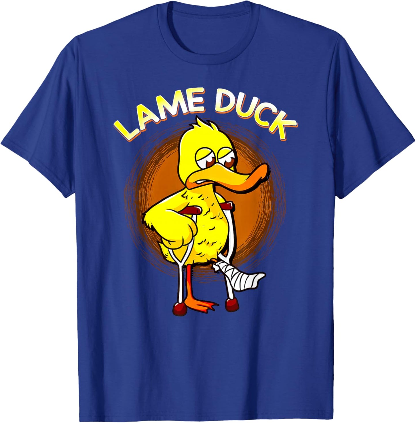 Funny Lame Duck Cute Duck on Crutches Get Well T-Shirt - T-Shirt | Royal