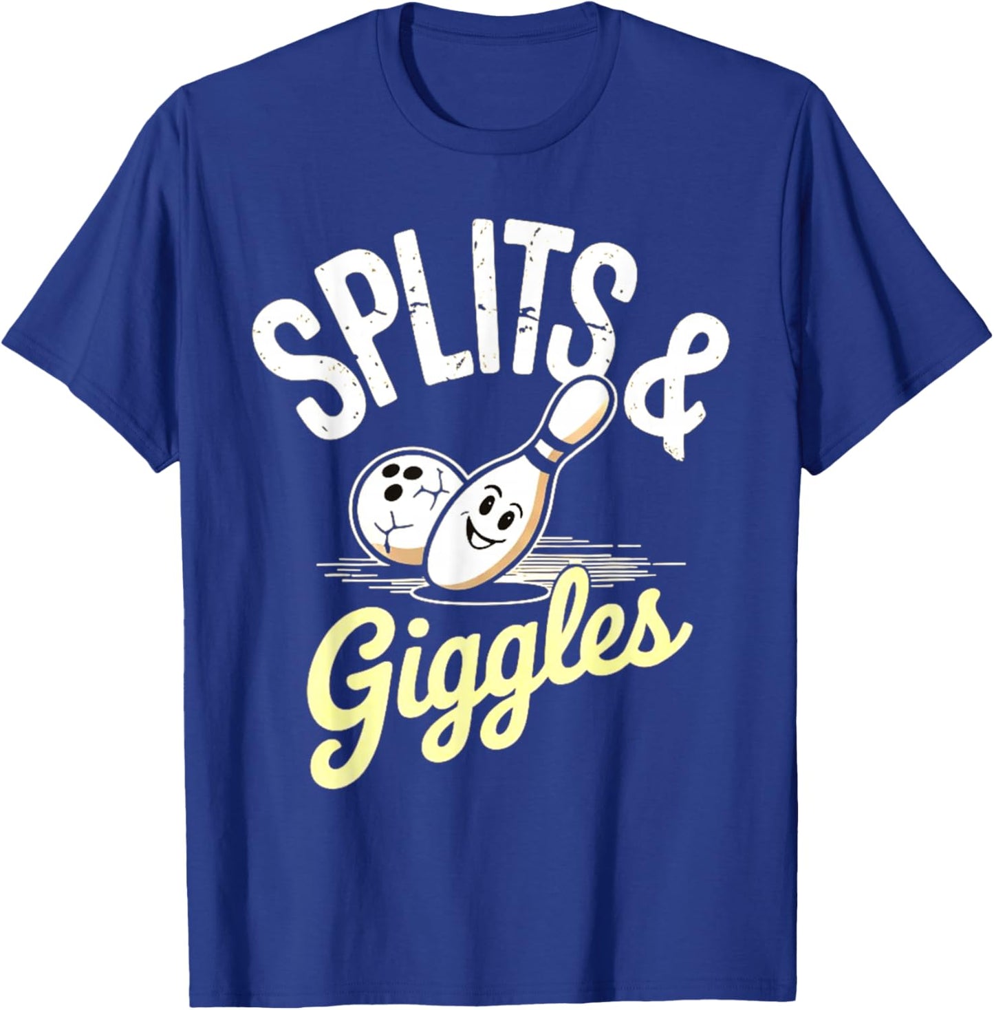 Split and Giggle Ten Pin Bowling Humor T-Shirt - T-Shirt | Royal