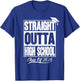 Straight Outta High School Graduation Class of 2026 Senior T-Shirt - T-Shirt | Royal