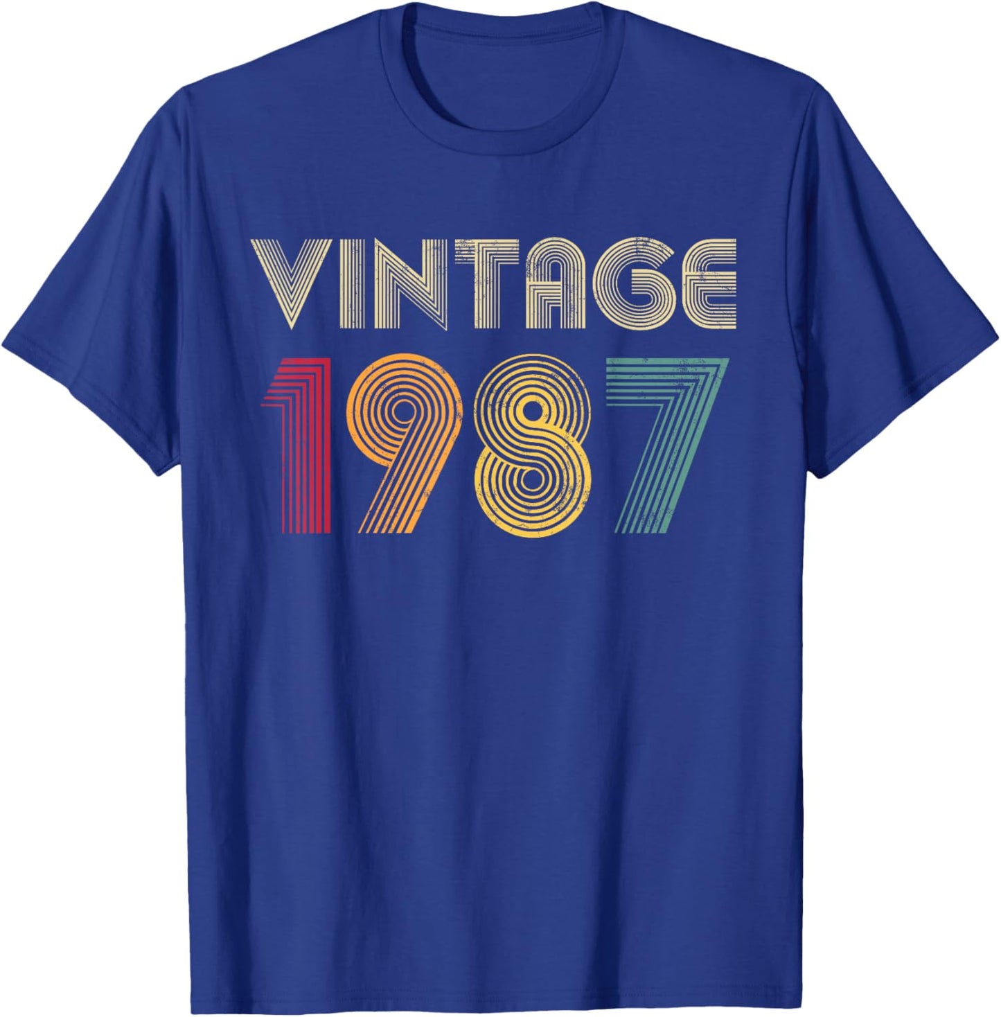 Vintage 1987 39th Birthday 39 Years Old Retro Men Women T-Shirt - T-Shirt | Royal