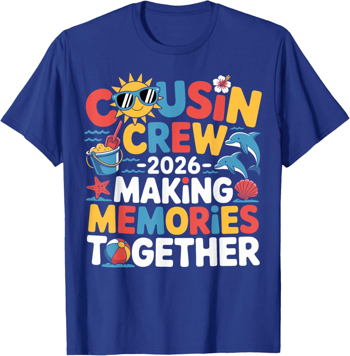 Cousin Crew 2026 Making Memories Summer Family Vacation Kids T-Shirt - T-Shirt | Royal
