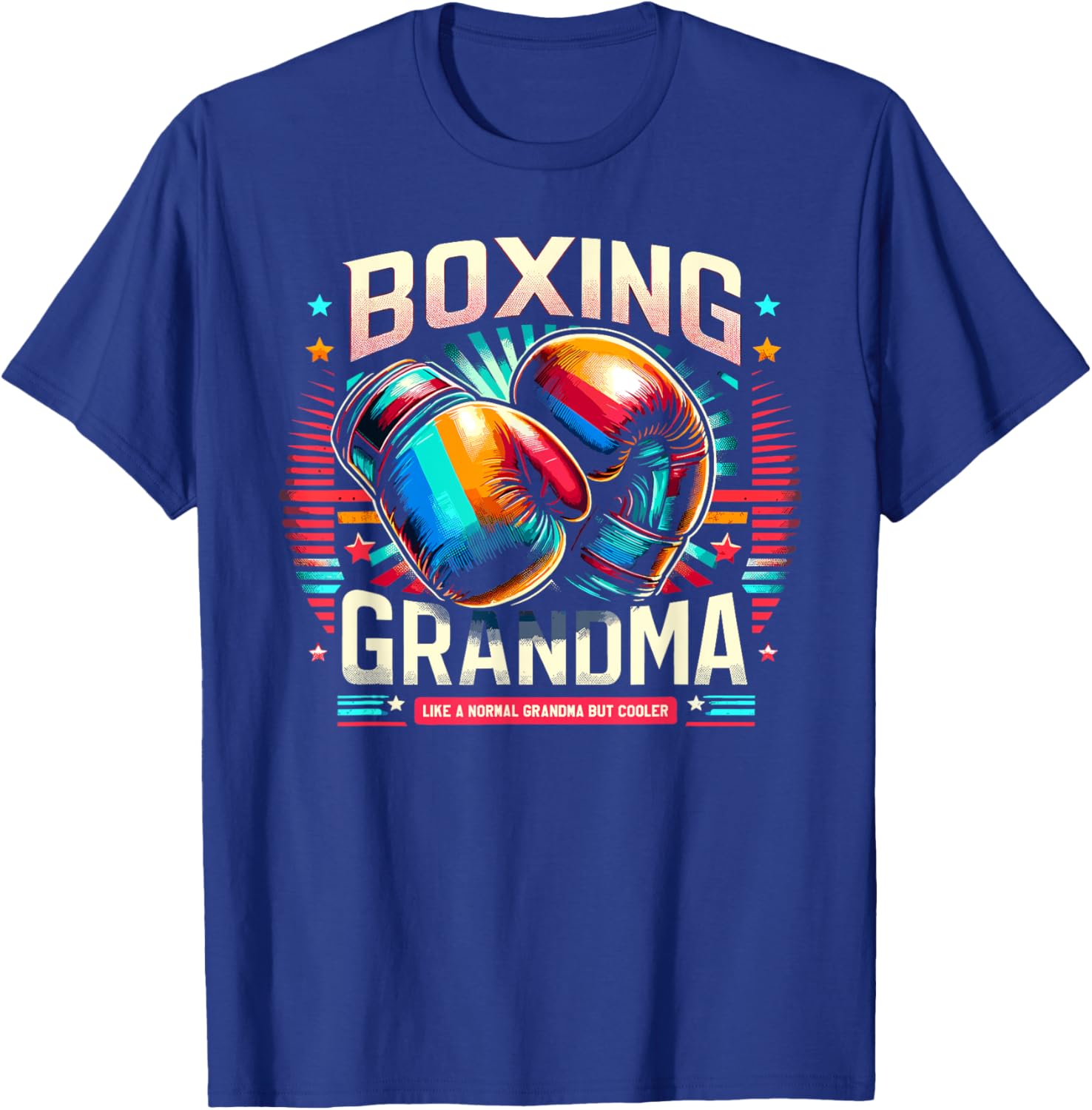 Boxing Grandma Grandmother Boxer Fan T-Shirt - T-Shirt | Royal