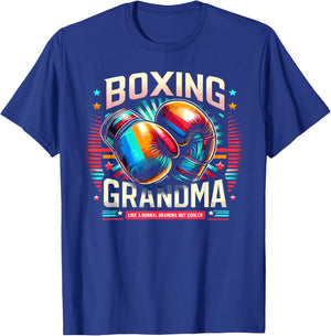 Boxing Grandma Grandmother Boxer Fan T-Shirt - T-Shirt | Royal